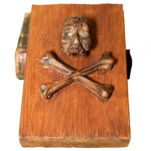 Memento Mori Cráneo Madera Siglo XIX