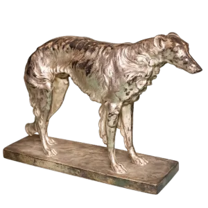 Perro Borzoi del Escultor Wilhelm Zwick (1839 - 1916) | Art Deco Nouveau