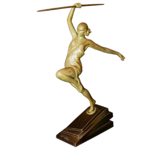 Figura art Deco “Amazon au Javelot “ Escultor Le Faguays 1930