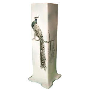 Jarron Art deco Pavo real
