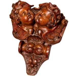 Mensula ángeles pasta madera | Arte Religioso