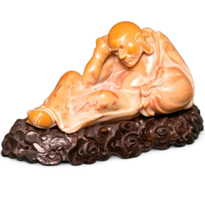 Figura monje chino piedra jabón | Insólito Antigüedades